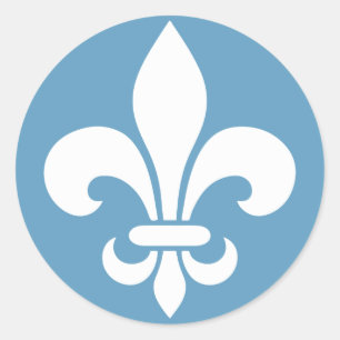 AufkleberX20 Blüte französischer antiker Lys Runder Aufkleber