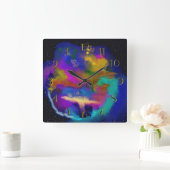 Aufkommen der Abwärtsuhr der Farben Quadratische Wanduhr (Zuhause)