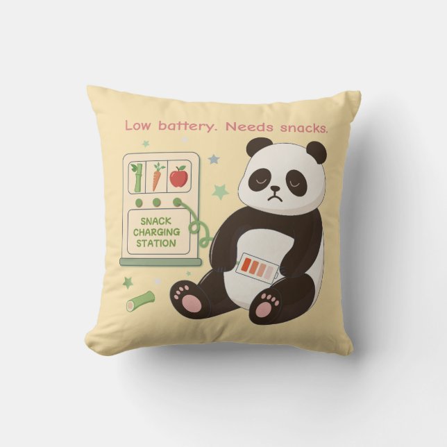 Aufladen mit Bamboo-Snacks Kissen (Vorderseite)