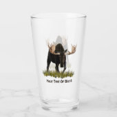 Aufladen von Bullenmaus auf altem Papier Glas (Rückseite)