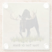 Aufladen von Bullenmaus auf altem Papier Glasuntersetzer (Rückseite)