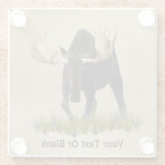 Aufladen von Bullenmaus auf altem Papier Glasuntersetzer (Rückseite)