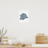 Aufladen von verrücktem Rhino Poster (Küche)