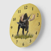 Aufladenstier-Elche Große Wanduhr (Winkel)