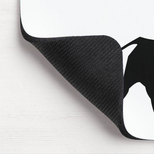 Aufladenstier-Silhouette Mousepad (Ecke)