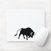 Aufladenstier-Silhouette Mousepad (Mit Mouse)
