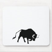 Aufladenstier-Silhouette Mousepad (Vorne)