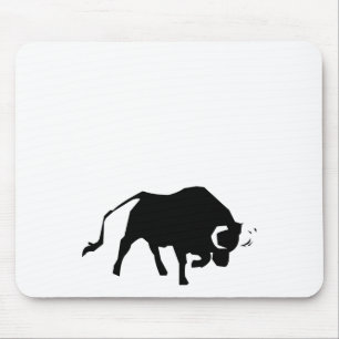 Aufladenstier-Silhouette Mousepad