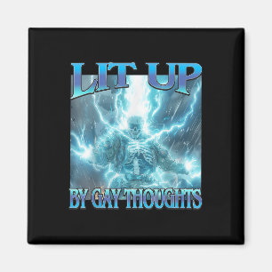 Auflegen von Gay Thoughts - Funny Hard Lightning S Magnet