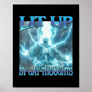 Auflegen von Gay Thoughts - Funny Hard Lightning S Poster