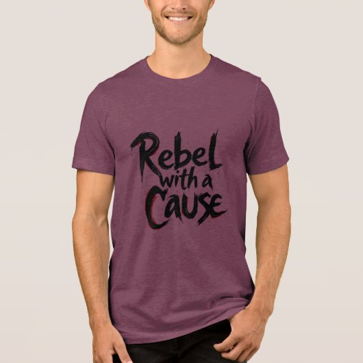 Auflehnung mit der Sache Tri-Blend Shirt (Vorderseite)