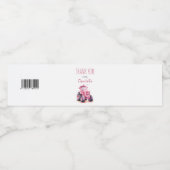 Auflesbare Geburtsdatum Pink Traktor Wasser Flasch Wasserflaschenetikett (Einzelnes Label)