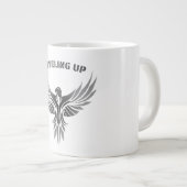 Auflevelnde Silber-Phönix-Kunst Jumbo-Tasse (Vorderseite Rechts)