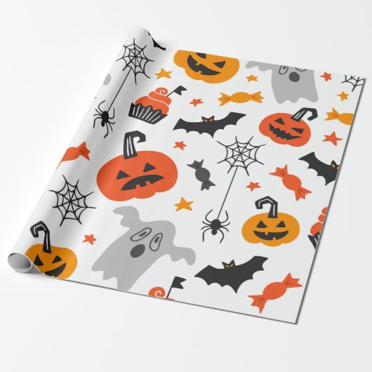 Auflistung halloween symbolhafter Symbole Geschenkpapier (Ungerollt)
