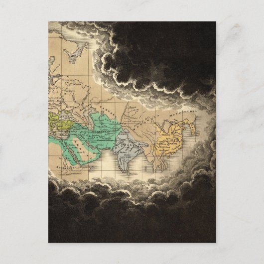 Auflösung des Reiches Charlemagne 912 AD Postkarte (Vorderseite)