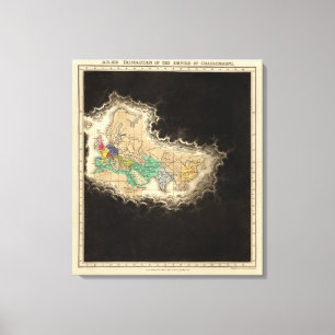 Auflösung des Reiches von ANZEIGE Karls der Große Leinwanddruck