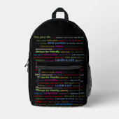 Auflösungen Motivierend Quotes-Backpack Bedruckter Rucksack (Vorderseite)