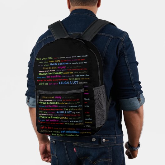 Auflösungen Motivierend Quotes-Backpack Bedruckter Rucksack (Insitu (Modell))