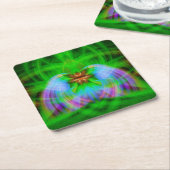 aufmerksam rechteckiger pappuntersetzer (angewinkelt)