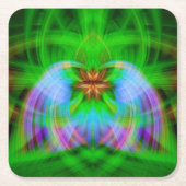 aufmerksam rechteckiger pappuntersetzer (Vorderseite)