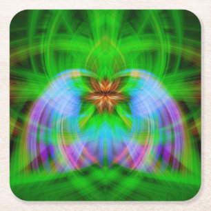 aufmerksam rechteckiger pappuntersetzer