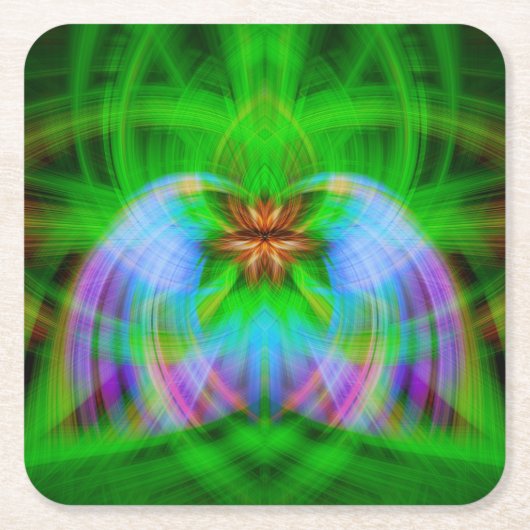 aufmerksam rechteckiger pappuntersetzer (Vorderseite)