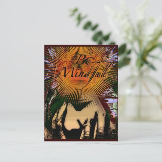 aufmerksam sein postkarte (Stehend Vorderseite)