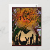 aufmerksam sein postkarte (Vorne/Hinten)