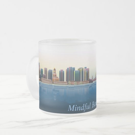 Aufmerksame Boston-Glas-Tasse Mattglastasse (Vorderseite Links)