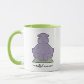 Aufmerksame Moment-Flusspferd-Wecker-Tasse Tasse (Links)
