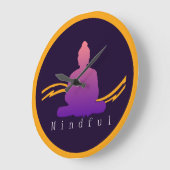 "Aufmerksame" schöne Buddha-Wand-Uhr Große Wanduhr (Winkel)