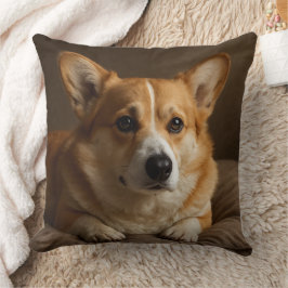 Aufmerksamer Corgi Kissen