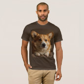 Aufmerksamer Corgi T-Shirt (Vorne ganz)