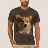 Aufmerksamer Corgi T-Shirt (Vorderseite)