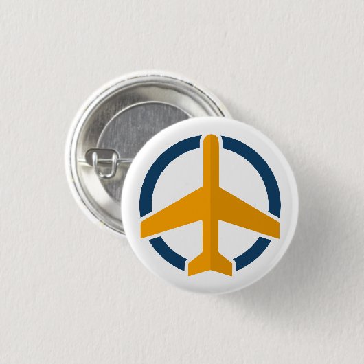 Aufmerksamer Luftfahrtknopf Button (Vorne & Hinten)