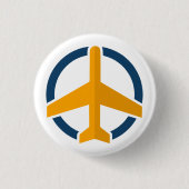 Aufmerksamer Luftfahrtknopf Button (Vorderseite)