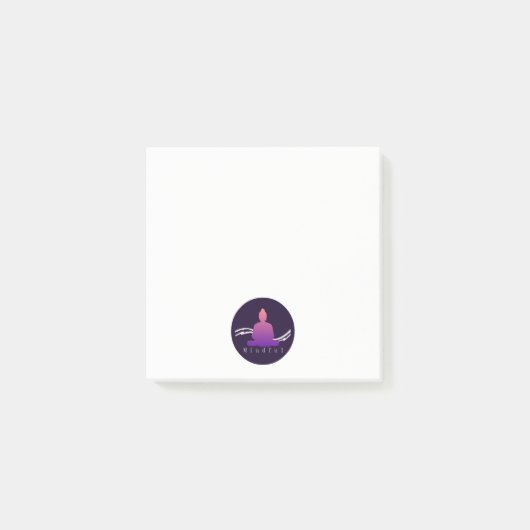 "Aufmerksamer" schöner Buddha Post-it Klebezettel (Vorderseite)
