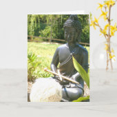 Aufmerksames Stricken Karte (Gelbe Blume)