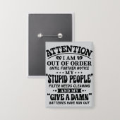 Aufmerksamkeit Button (Vorderseite/Rückseite)