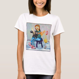 Aufmerksamkeit, die Katze erhält T-Shirt