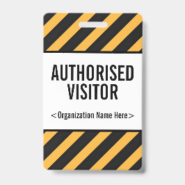 Aufmerksamkeit-Ergreifen"BERECHTIGTE BESUCHER" Ausweis