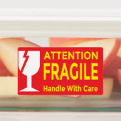 Aufmerksamkeit Fragile Aufkleber - Handle mit Pfle (Befestigt)