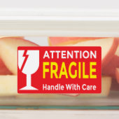 Aufmerksamkeit Fragile Aufkleber - Handle mit Pfle (Befestigt)