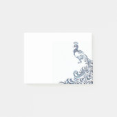 Aufmerksamkeit für De Schwanz Blue Peacock Post-it Klebezettel (Vorderseite)