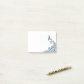 Aufmerksamkeit für De Schwanz Blue Peacock Post-it Klebezettel (Auf Schreibtisch)