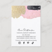 Aufmerksamkeit Grabbing Schmuck-Ohrring-Display-Ka Visitenkarte (Rückseite)