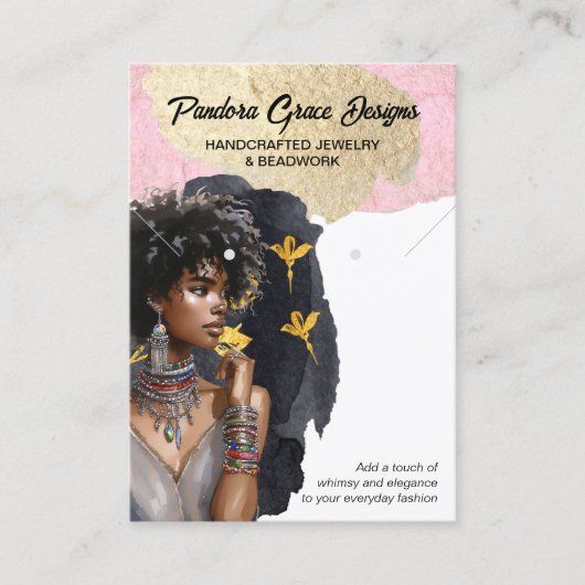 Aufmerksamkeit Grabbing Schmuck & Ohrring Display Visitenkarte (Vorderseite)