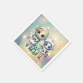 Aufmerksamkeit Intergalaktisch Schlicht Geburtstag Serviette (Ecke)