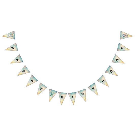 Aufmerksamkeit Intergalaktische Schlichte Geburtst Wimpelkette (Alle)