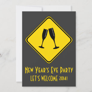 Aufmerksamkeit: Party des Sylvesterabends voran! Einladung